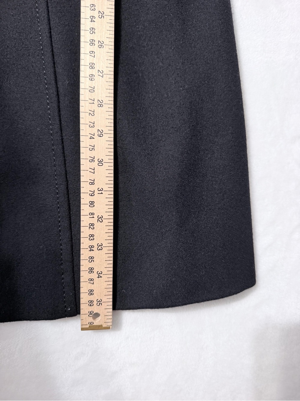 Kenneth Cole Reaction Black Wool Blend Fit & Flare Coat Purple Lining - Picture 6 of 9